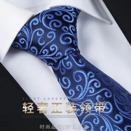 Patterned Fashion Peplum Tie for Wedding Groom Formal Wear