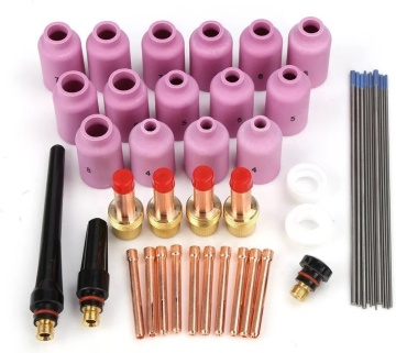 UWELD 46pcs Tig Kit Gas Lens for WP-17 WP-18 WP-26 WL20 Torch Accessories