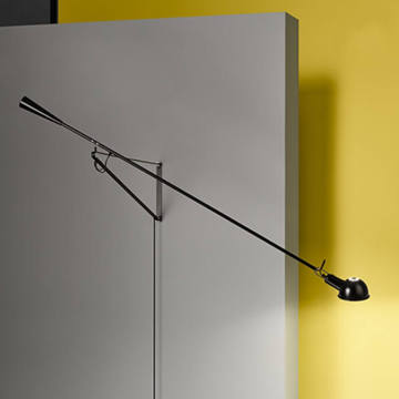  Black Metal Floor lamp Free swing arm adjustment Angle function wall lamp Manufactory