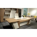 میز اداری روکش چوب Edge Shape
