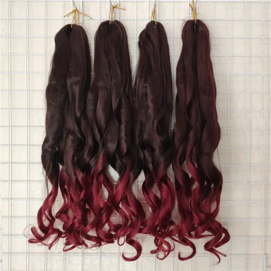 Pony Style Loose Wave 20Inch Spiral Curly Braiding Hair French Curls Synthetic Braiding Hair Spiral Curl Wavy Braids