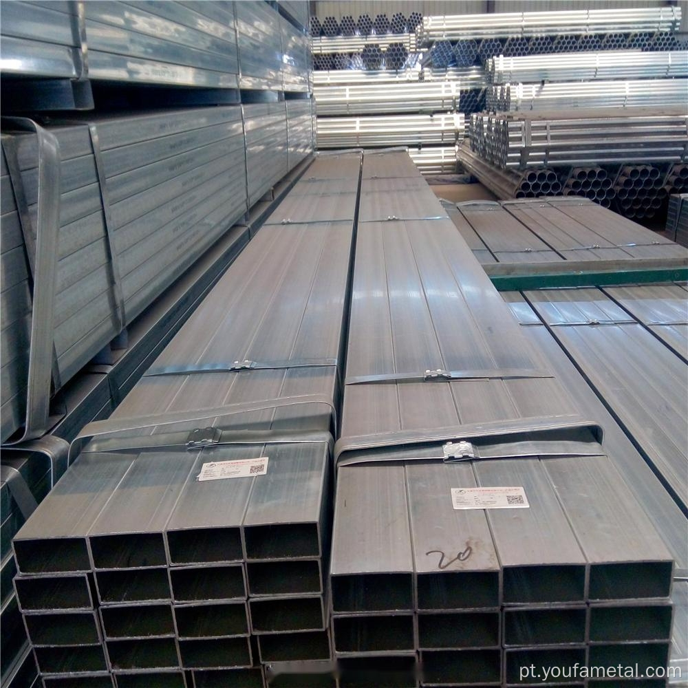 ERW soldado Hot mergulhado tubo quadrado galvanizado 20*20-250*250