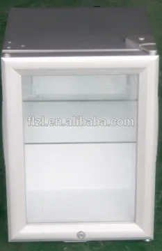 Glass door mini bar fridge
