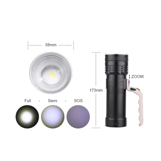 Rechargeable Handheld Flashlight: Multi-Use Light for Outdoor Activities, Fishing, and Daily Walking