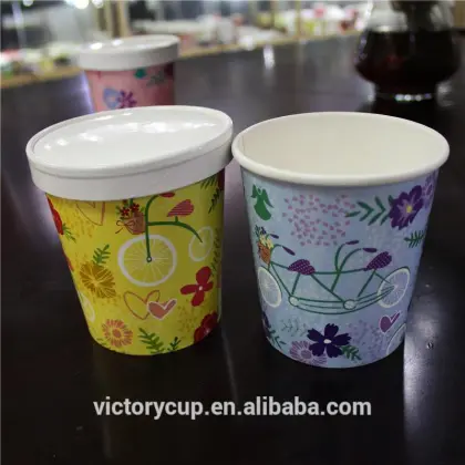 new good looking 500ml disposable paper soup cup and good quality cheap soup paper cup