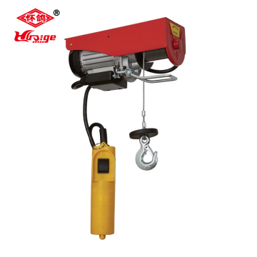 110V Electric Wire Rope Hoist with Running Trolley