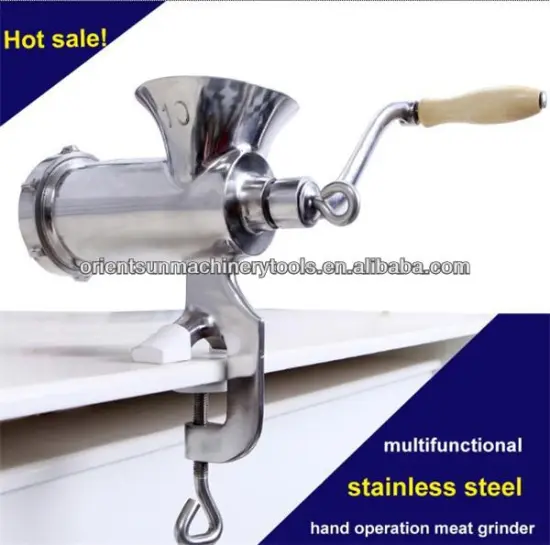 hot sale stainless steel manual meat grinder meat mincer machine