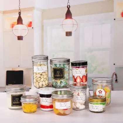 Wide Mouth Glass Mason Jars: 4oz to 25oz with Lids