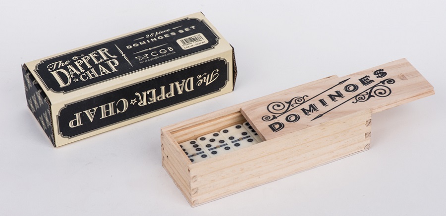Customized Logo Dominoes Wooden Box