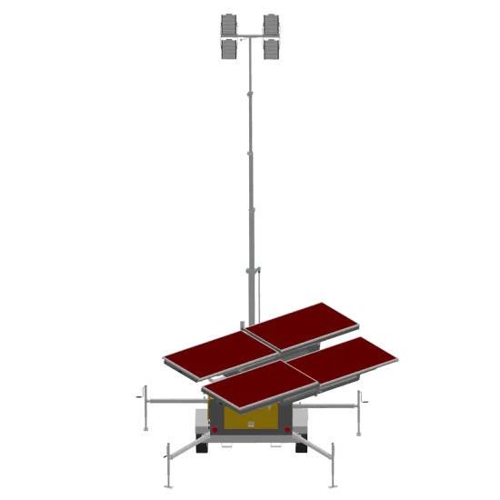 Hybrid solar mobile light tower