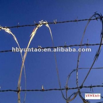 ISO9001 BTO22 Galvanized Military Razor Barbed Wire