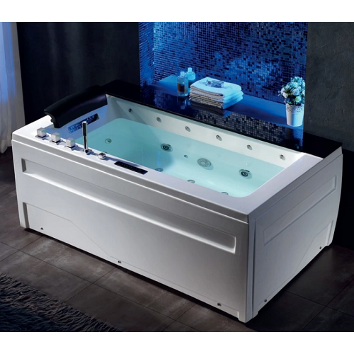 Luxury Acrylic Whirlpool Bathtub with Colorful LED