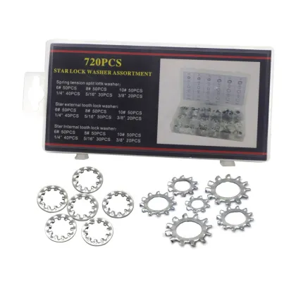 SYD-1043: Comprehensive 720PCS Spring Steel Star Lock Washer Set