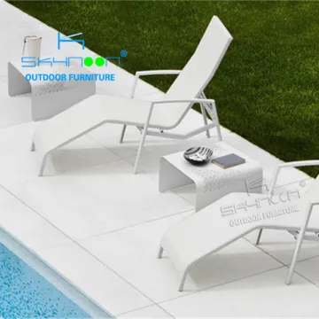Poolside Lounge Chair with Armrest - Outdoor Garden Patio Furniture Set for Beach Chaise Sun Lounger