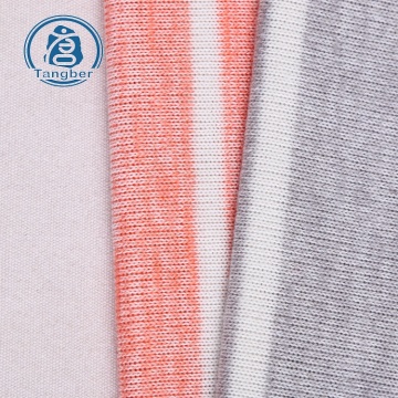 knitted fabric polyester stripe cotton for sweater