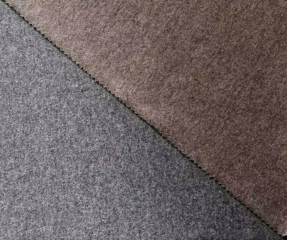 Knitted wool polyester jersey fabric