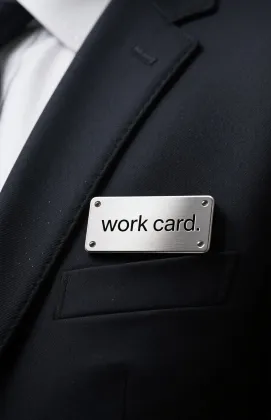 Custom name badge for work