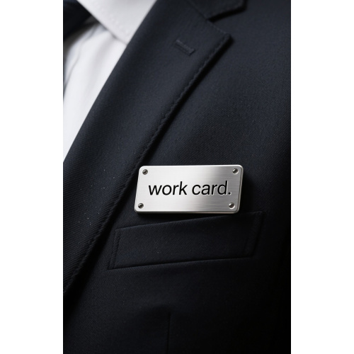 Custom name badge for work