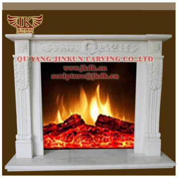 china quyang carving white yellow fireplace sculpture