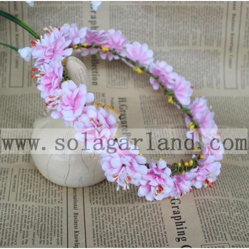 Fashion artificial flower wedding hair wreath