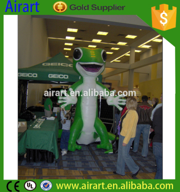 Custom inflatable gecko animal, walking outdoors decoration inflatable gecko