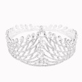 3.5 &quot;패션 실버 도금 바로크 왕관 Tiaras