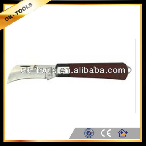 new 2014 KB0001 Electrician knife,3CR13 material, wooden handle manufacturer China wholesale alibaba supplier