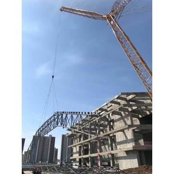 Instalación de estructura de acero del centro deportivo Lingbi