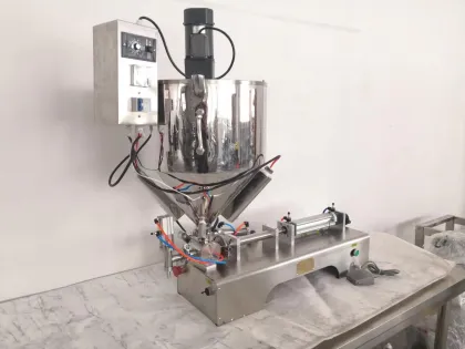 High Precision Pneumatic Slurry Mixing Paste Filling Machine for Curry Paste and Chili Sauce