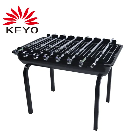 Outdoor Camping 2-In1 Charcoal Bbq Grill Rotisserie Barbecue Grill With Roaster