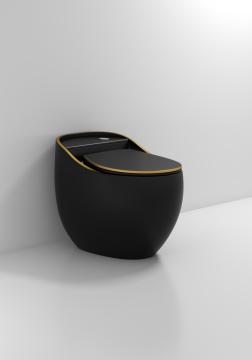 Bathroom Sanitary Ware One Piece Black Toilet