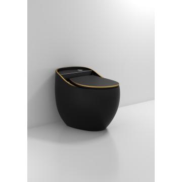 Bathroom Sanitary Ware One Piece Black Toilet