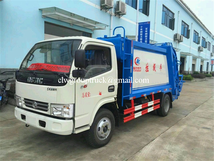 DFAC 4X2 5 طن شاحنة لجمع القمامة المطحنة
