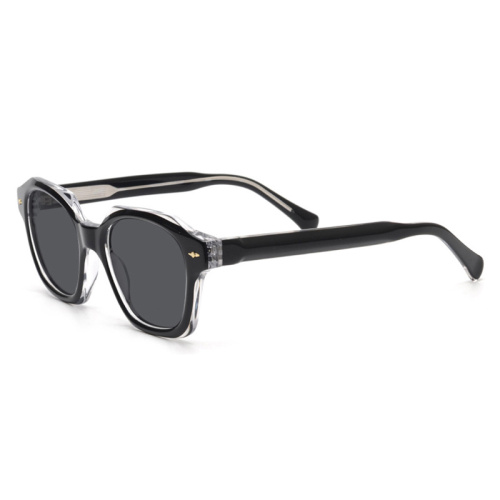 High Quality Acetate Sunglasses Black Round Acetate Sunglasses Manufactory