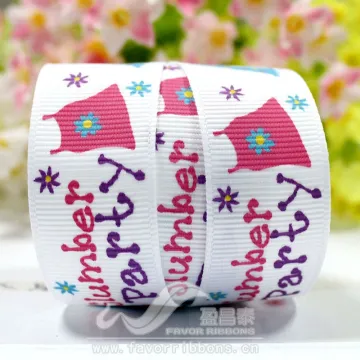 Wholesale party grosgrain printed decorative ribbon