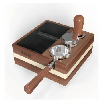 Customized Coffee Knock Box Station with Wooden Base