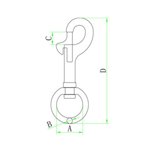 Carabiner Spring Snap Hook Earring