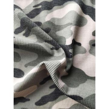 Poly Rayon Span Print Waffle