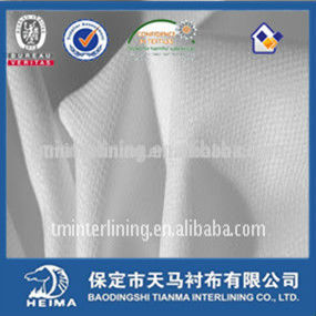 New structure twill woven interlining 100% polyester fusible entretelas