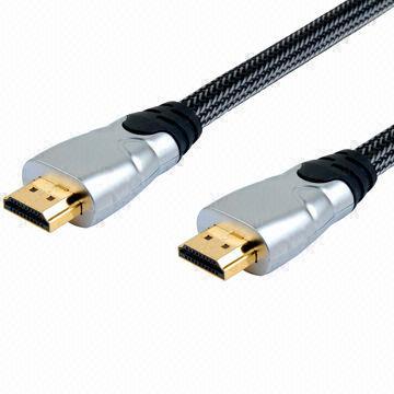 HDMI 19-pin Plug-to-plug with High Grade Oxygen-free Copper Wire and Metal Shell