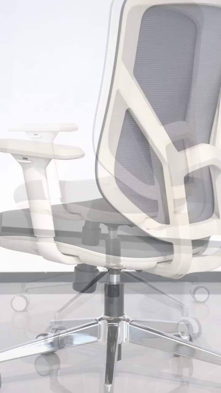 Heavy Duty Grey Mesh Office Chair