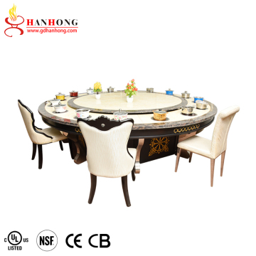Premium Supplier New Design Large Round Hot Pot Marble Table
