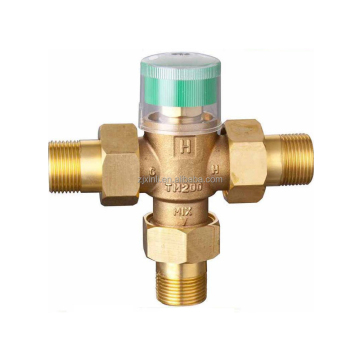 X9358 Brass Material Thermostatic Mixing Valve - 1/2 to 1 Inch Male Thread Water Temperature Control