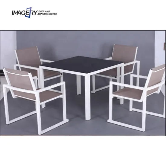 Modern Cheap Outdoor Home Office Aluminum Patio Table and Chair Set