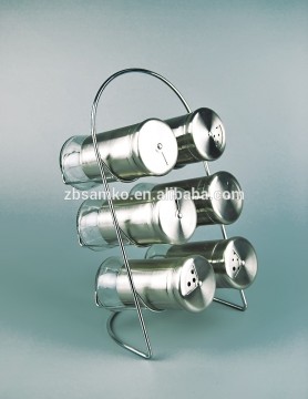 Popular daily glass spice jar with metal wrapping