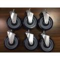 5 inch PU caster wheels for shopping carts