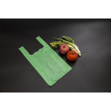 HDPE LDPE Material Flat T Shirt Vest Handle Food Package Bags