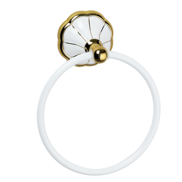 FUAO Brass wall mounted chromed towel ring