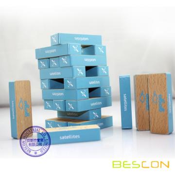 48 Piece Colored Printed Wooden Jenga