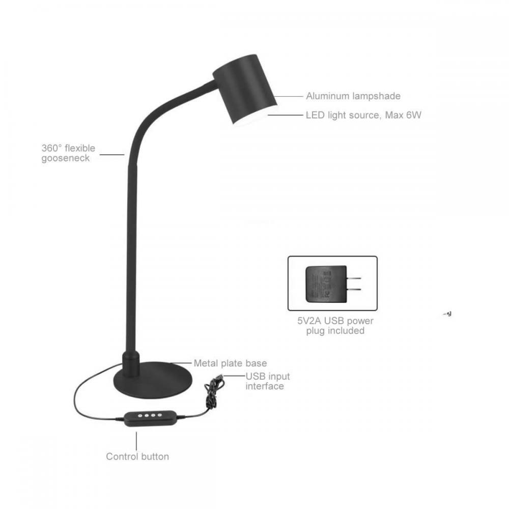 Led Table Lamp Black 3